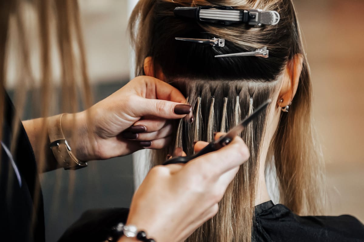 Hair Extensions with Bonding