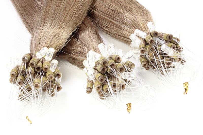 Hair Extensions with Microrings