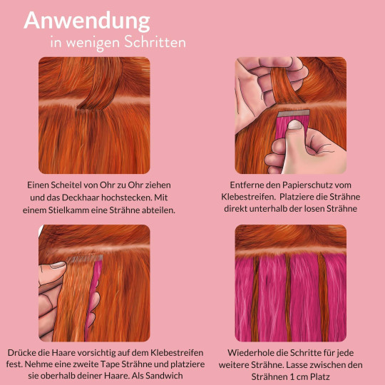 Mini Tapes Q3 #12 40cm #8/01 Hellblond Natur-Asch