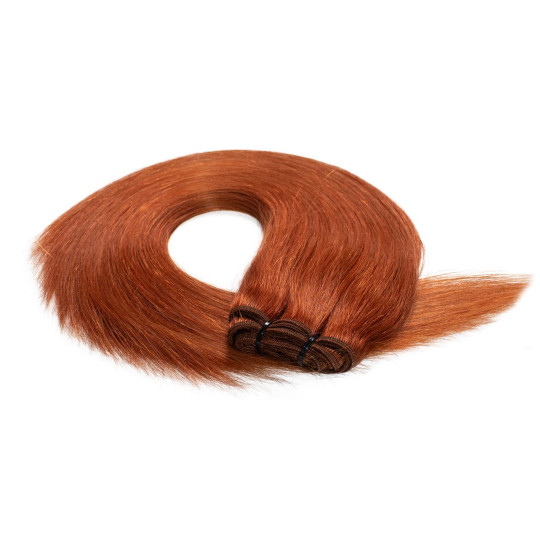 Tresse glatt Q3 #130 40cm #8/43 Hellblond Rot-Gold